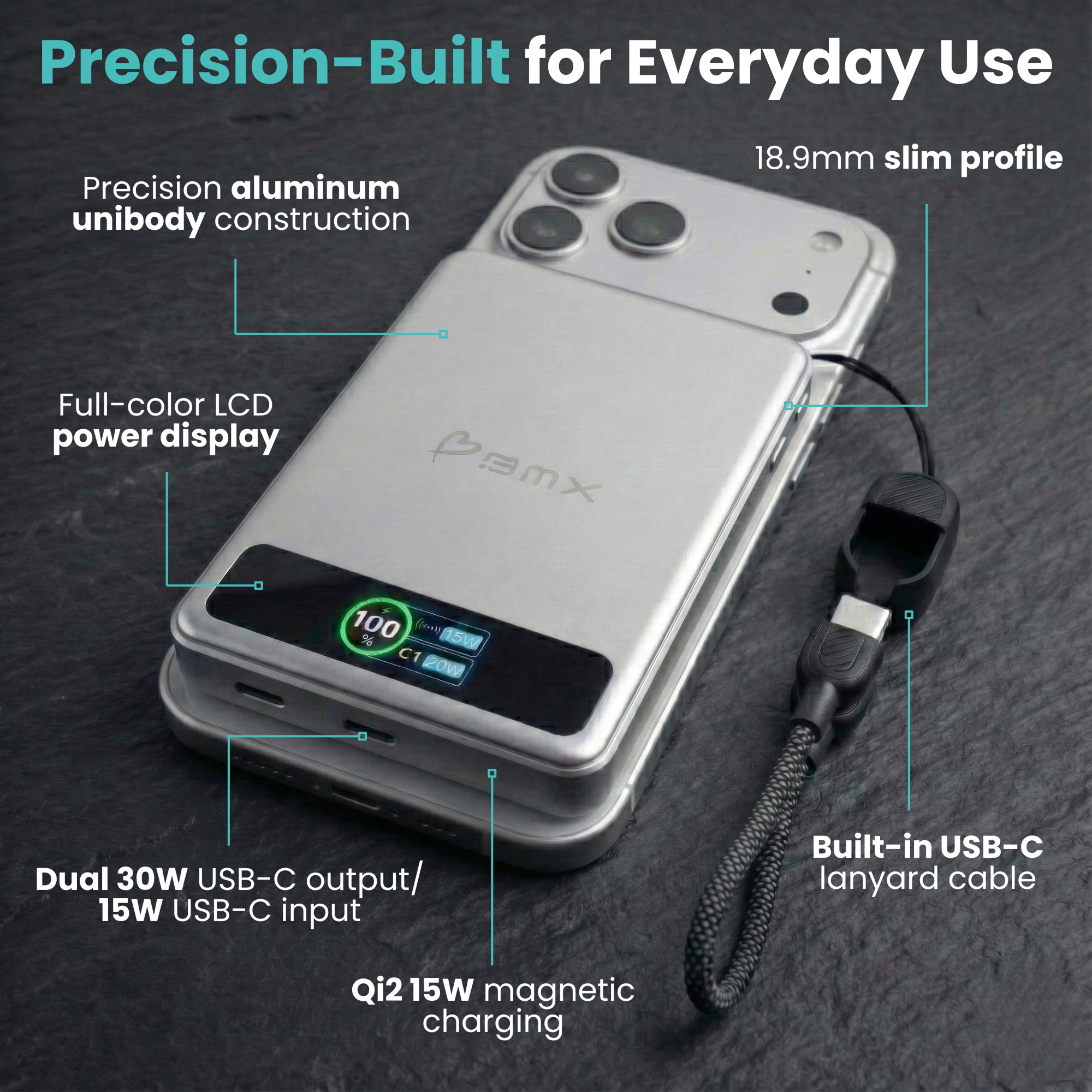 SolidSafe™ 10K Solid-State Magnetic Power Bank
