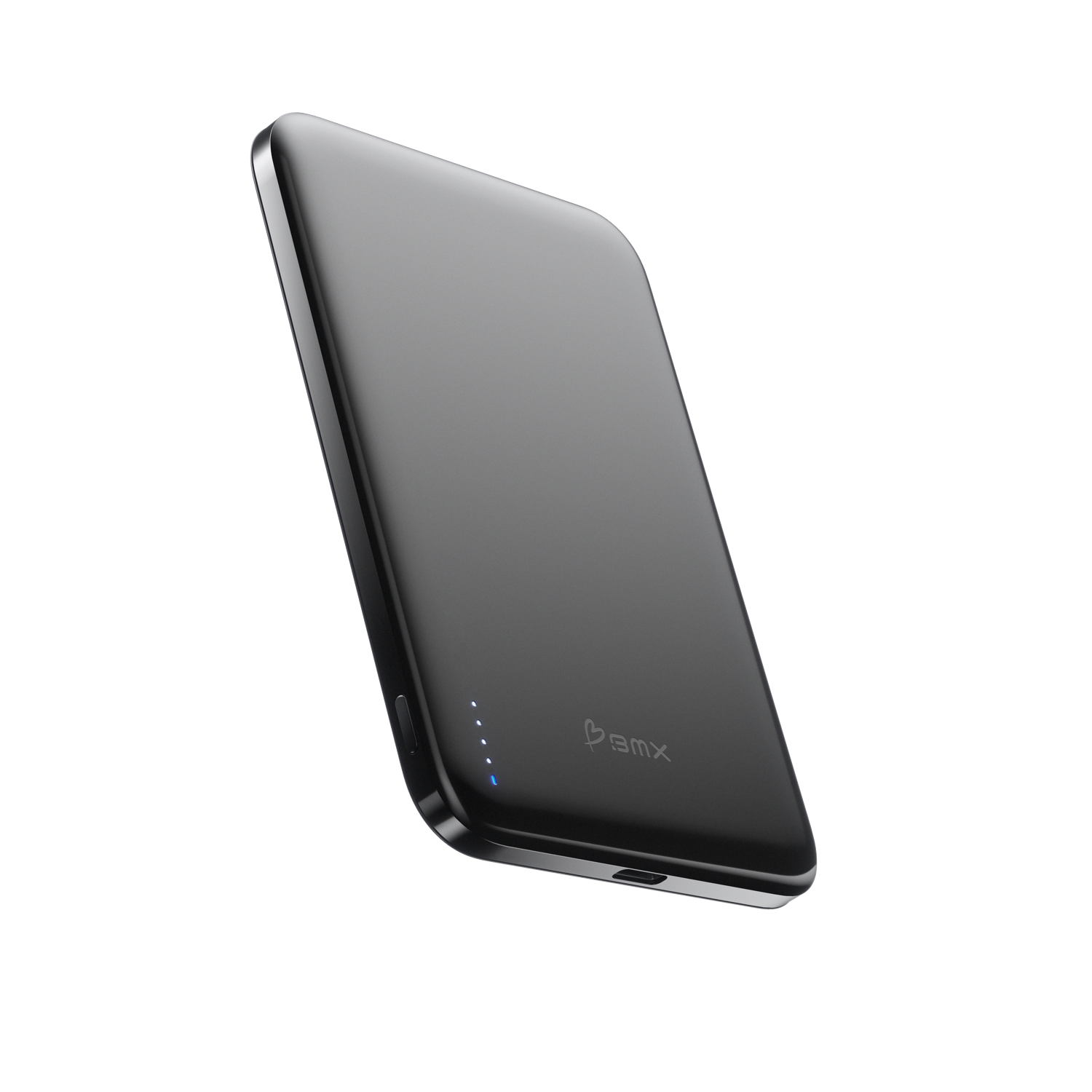 SolidSafe Air 5K Black hero shot - titanium solid-state Qi2 magnetic power bank by BMX