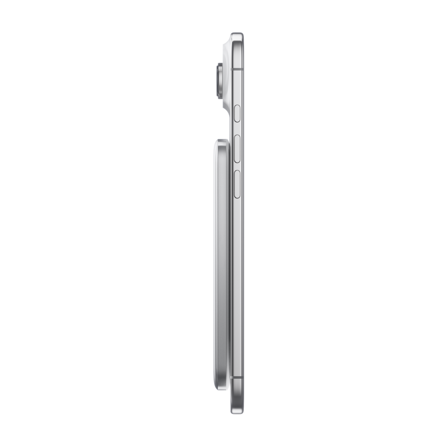 SolidSafe Air 5K Silver side profile - 6.8mm ultra-slim titanium solid-state power bank by BMX
