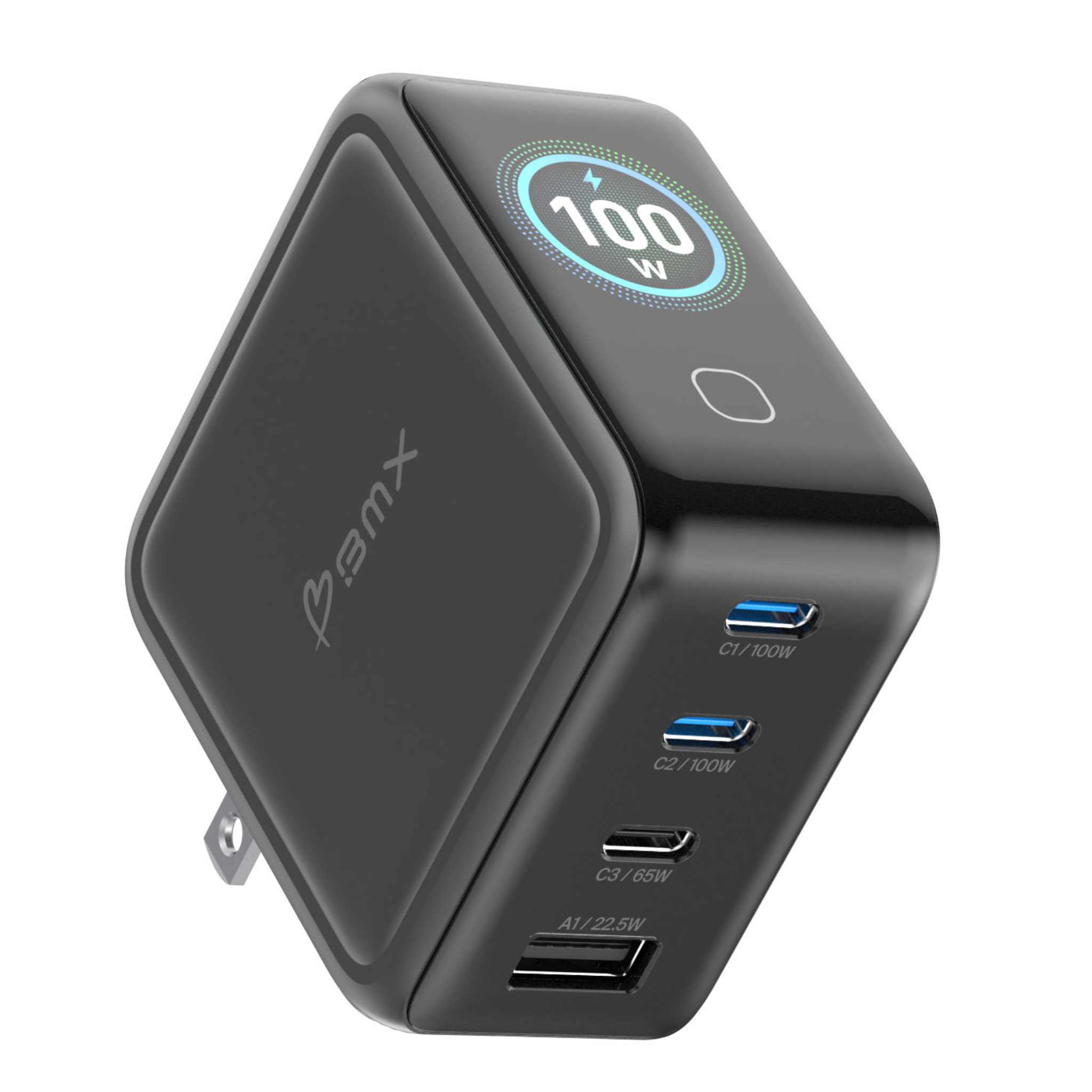 GaNSta™ 100W  Laptop Charger (4 Ports, LCD Display)