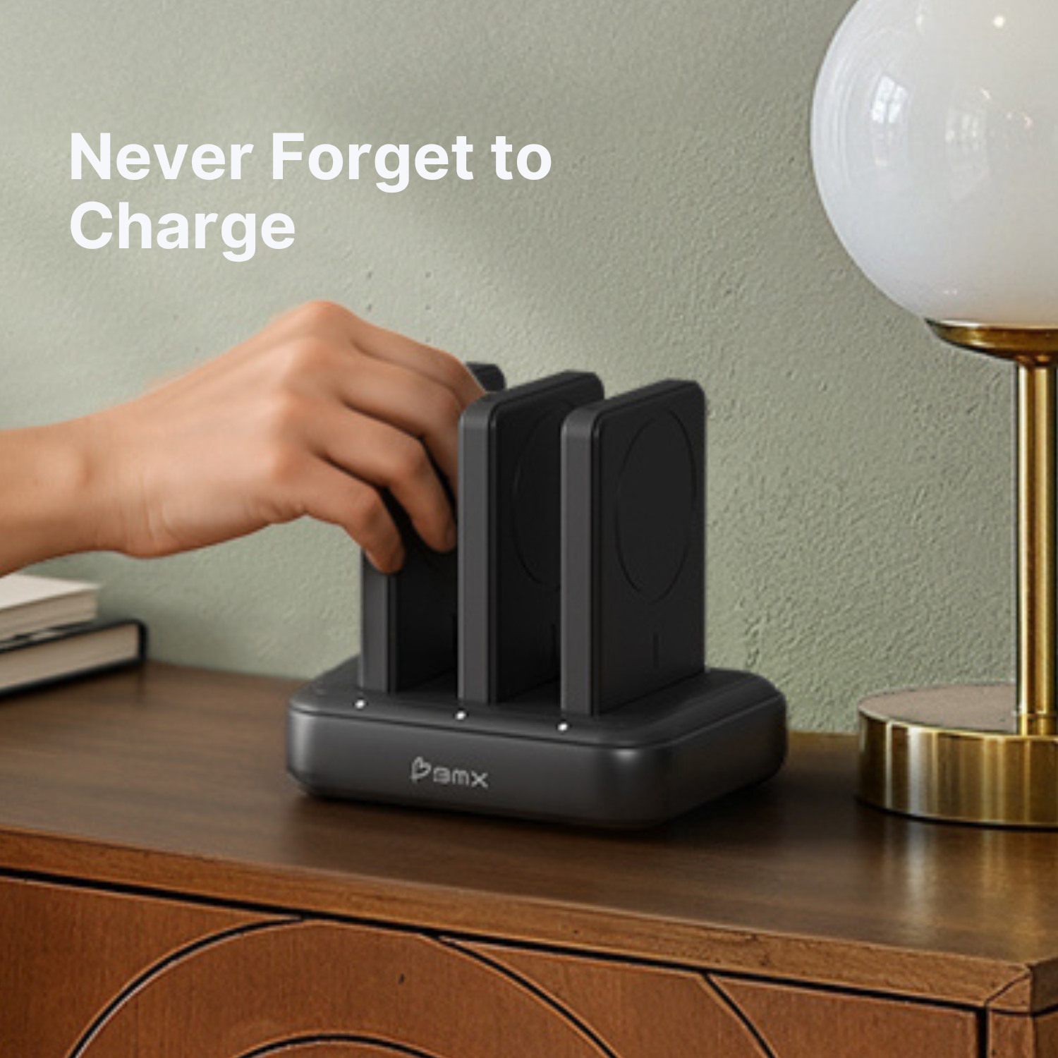 SolidSafe™ 3-Bay Charging Dock