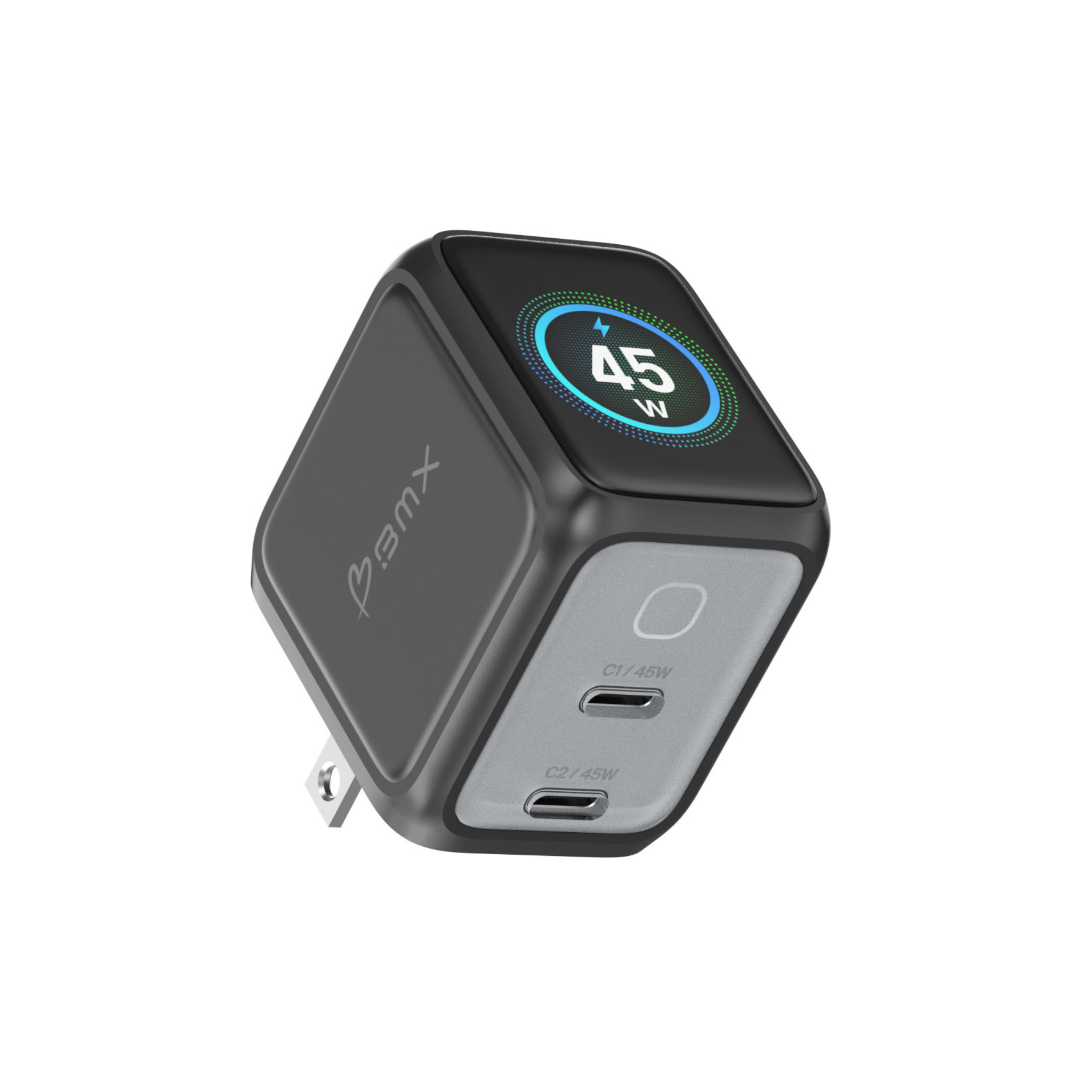 GaNSta™ 45W Mobile Charger (2 Ports, LCD Display)