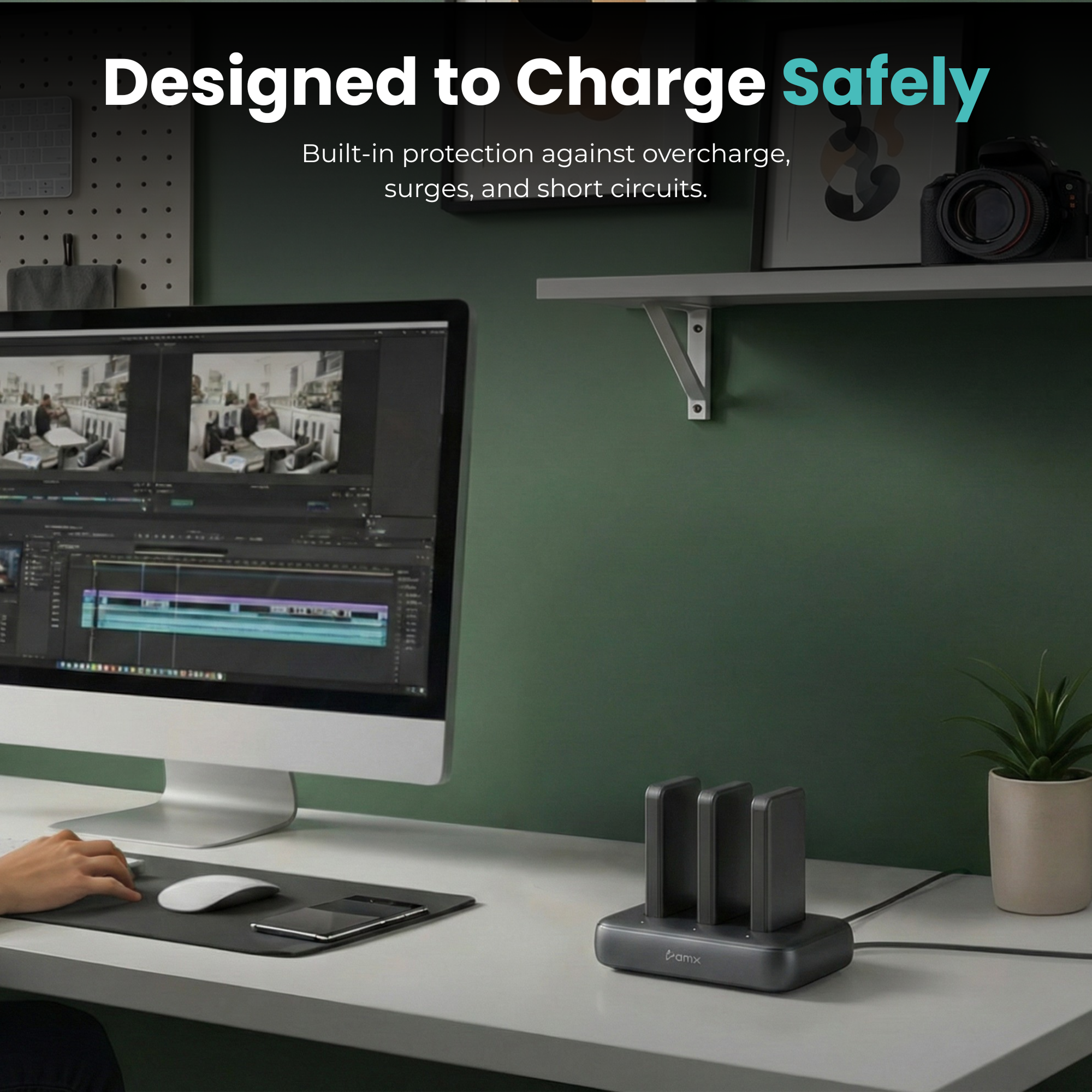 SolidSafe™ 3-Pack (5K) + Charging Dock